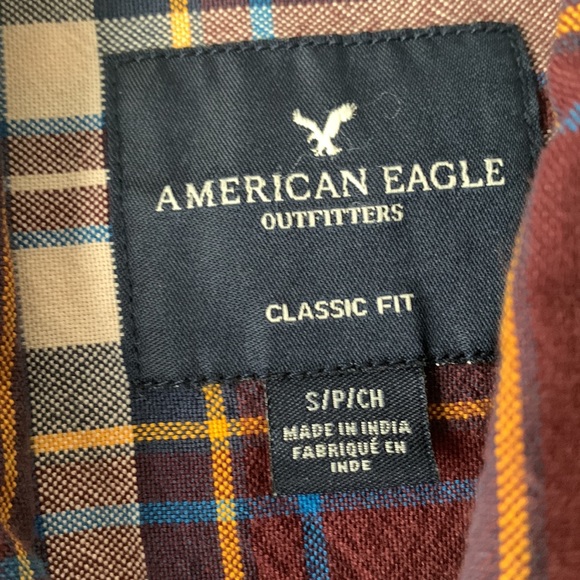 American Eagle Plaid Button Up Shirt Size:Small - Picture 5 of 5